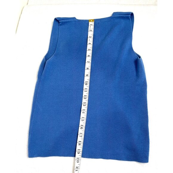 Willi Smith Blue Small Sleeveless Top 85j - Picture 5 of 6